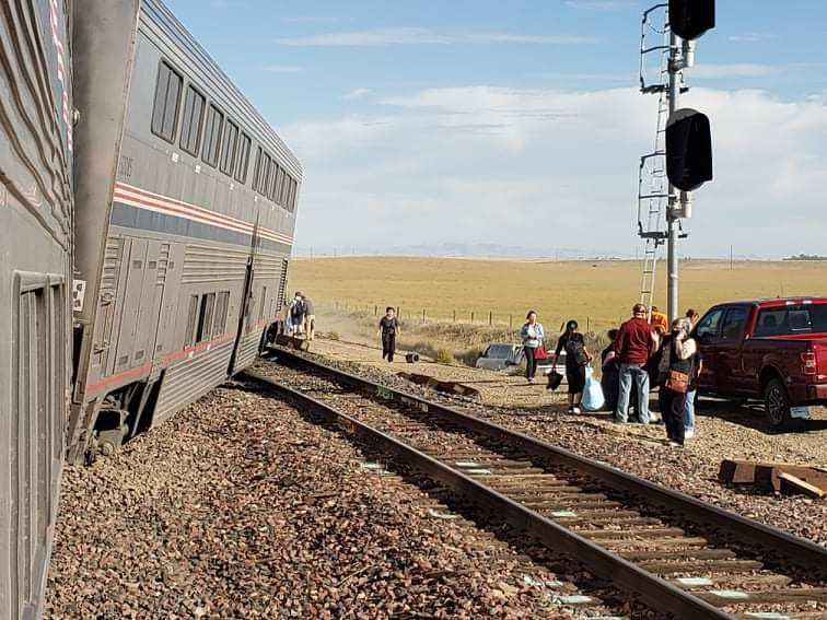 The Empire Builder @Amtrak train derailed near Havre, Montana